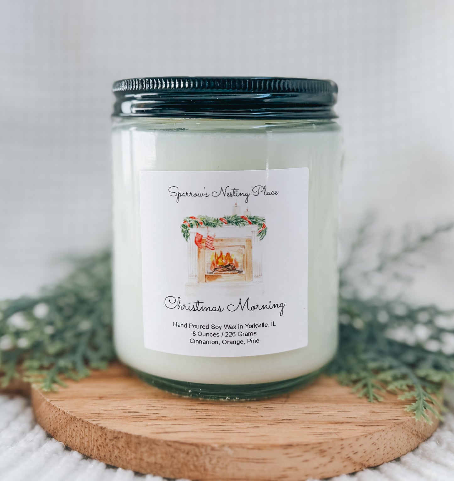 Christmas Non-Toxic Soy Candles – 8 oz | 50-Hour Burn Time