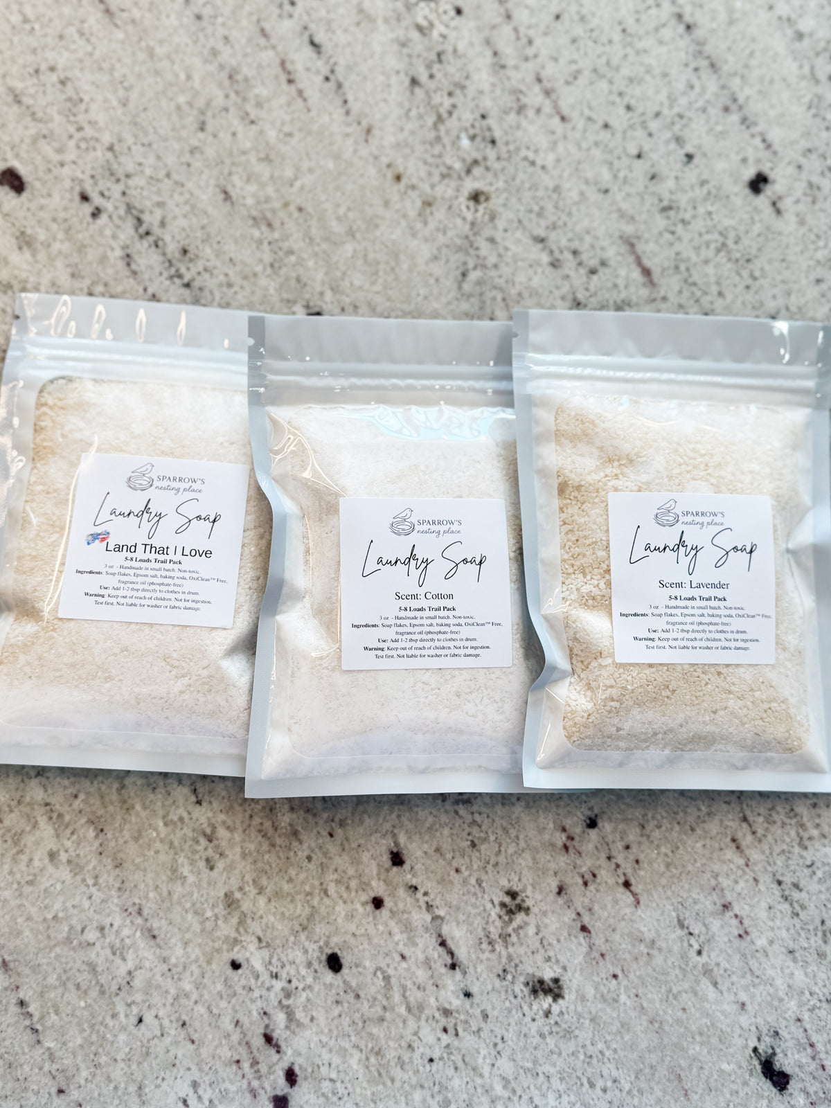 Laundry Soap Sample Pack – Lavender, Cotton & Seasonal