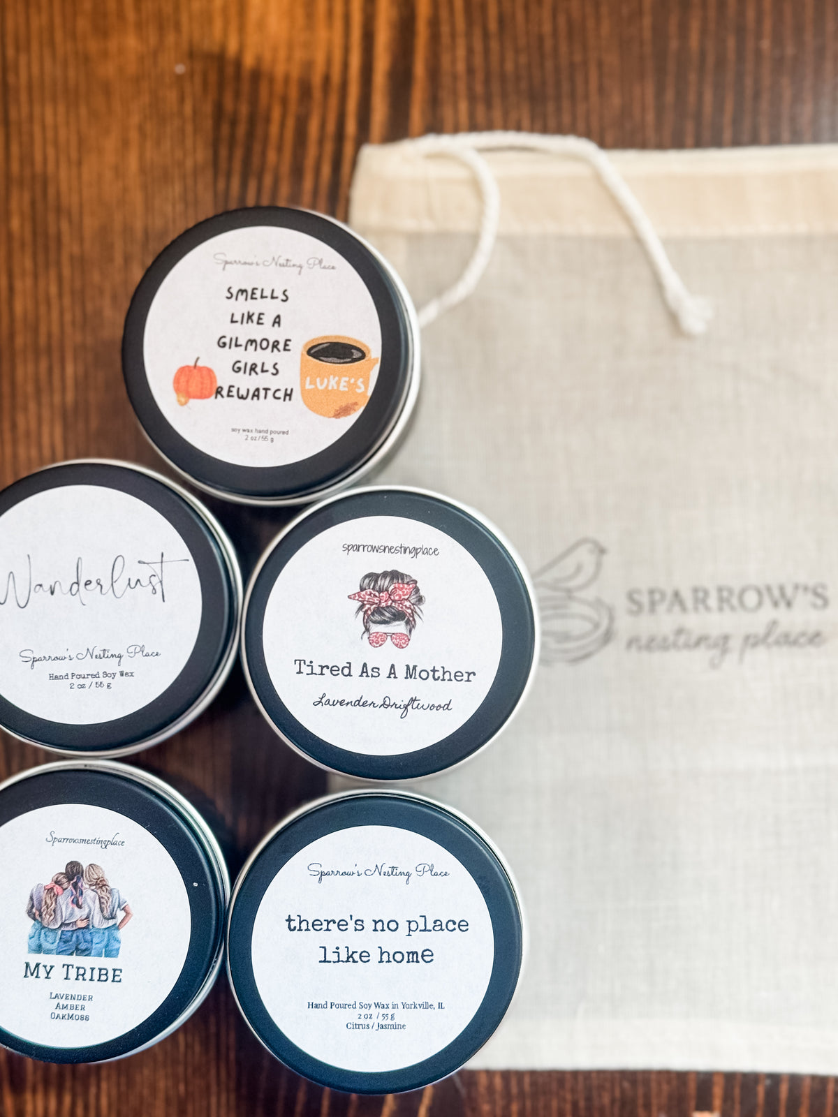 The Nest Scent Sampler: 5 curated candles