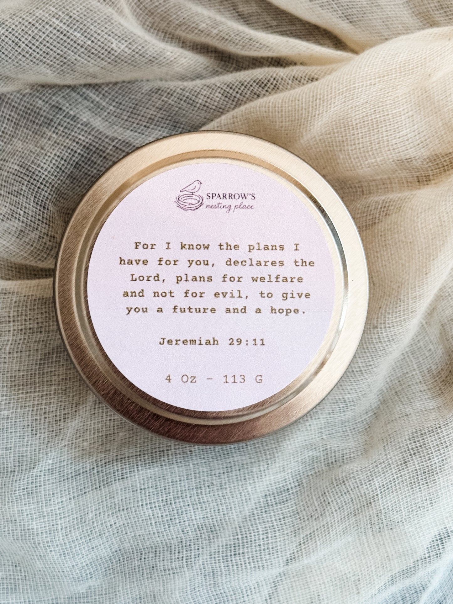 Bible Verse Candle | Christian Gift for Women | 4 oz Faith Candle