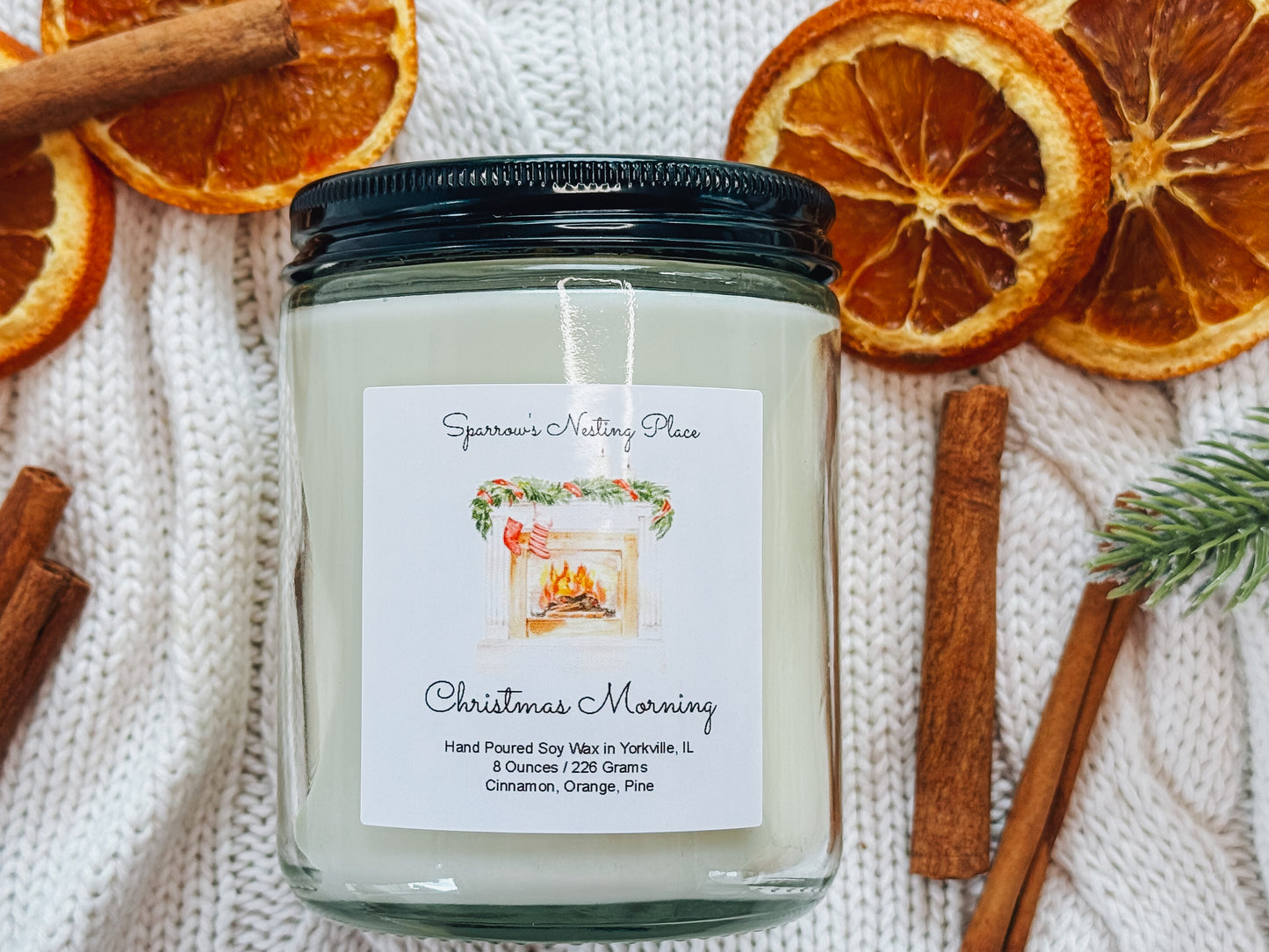 Christmas Non-Toxic Soy Candles – 8 oz | 50-Hour Burn Time