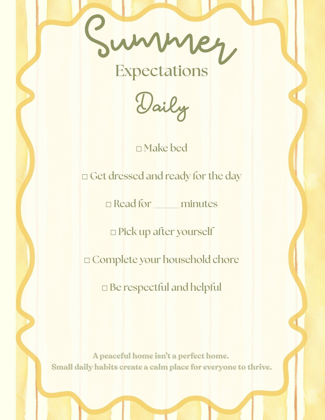 Creating a Peaceful Summer at Home: Simple Expectations for Kids