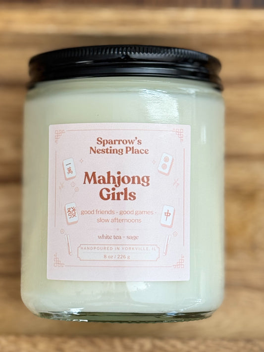 Mahjong Girls Candle | White Tea + Sage