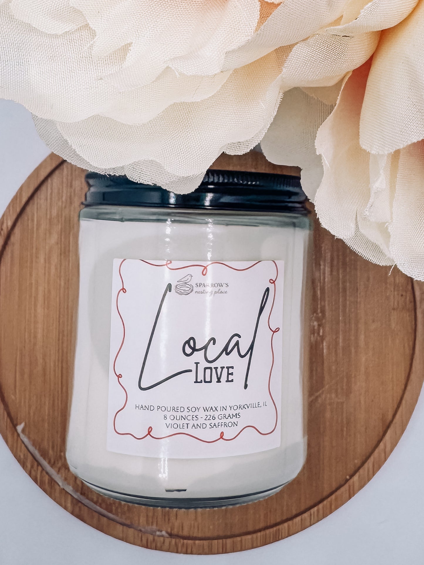 Sparrow’s Nesting Place 8 oz Soy Candle – Valentine Edition