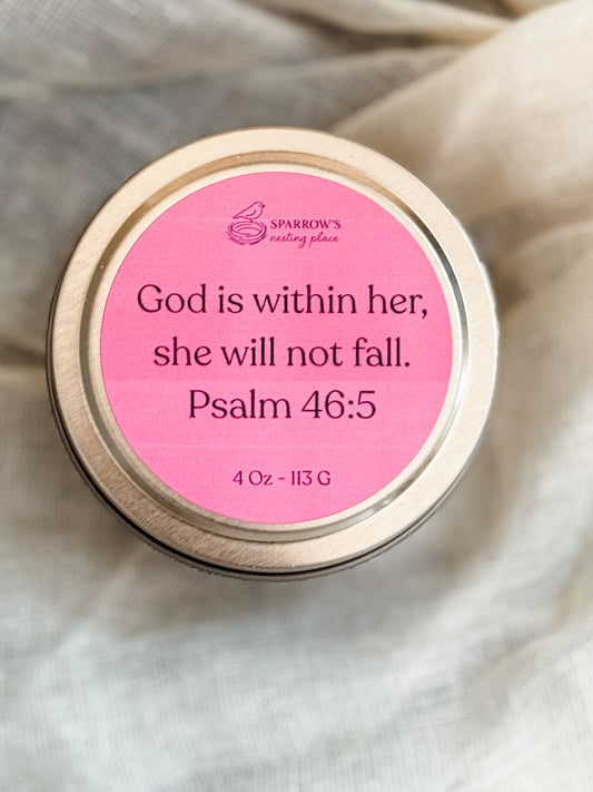 Bible Verse Candle | Christian Gift for Women | 4 oz Faith Candle