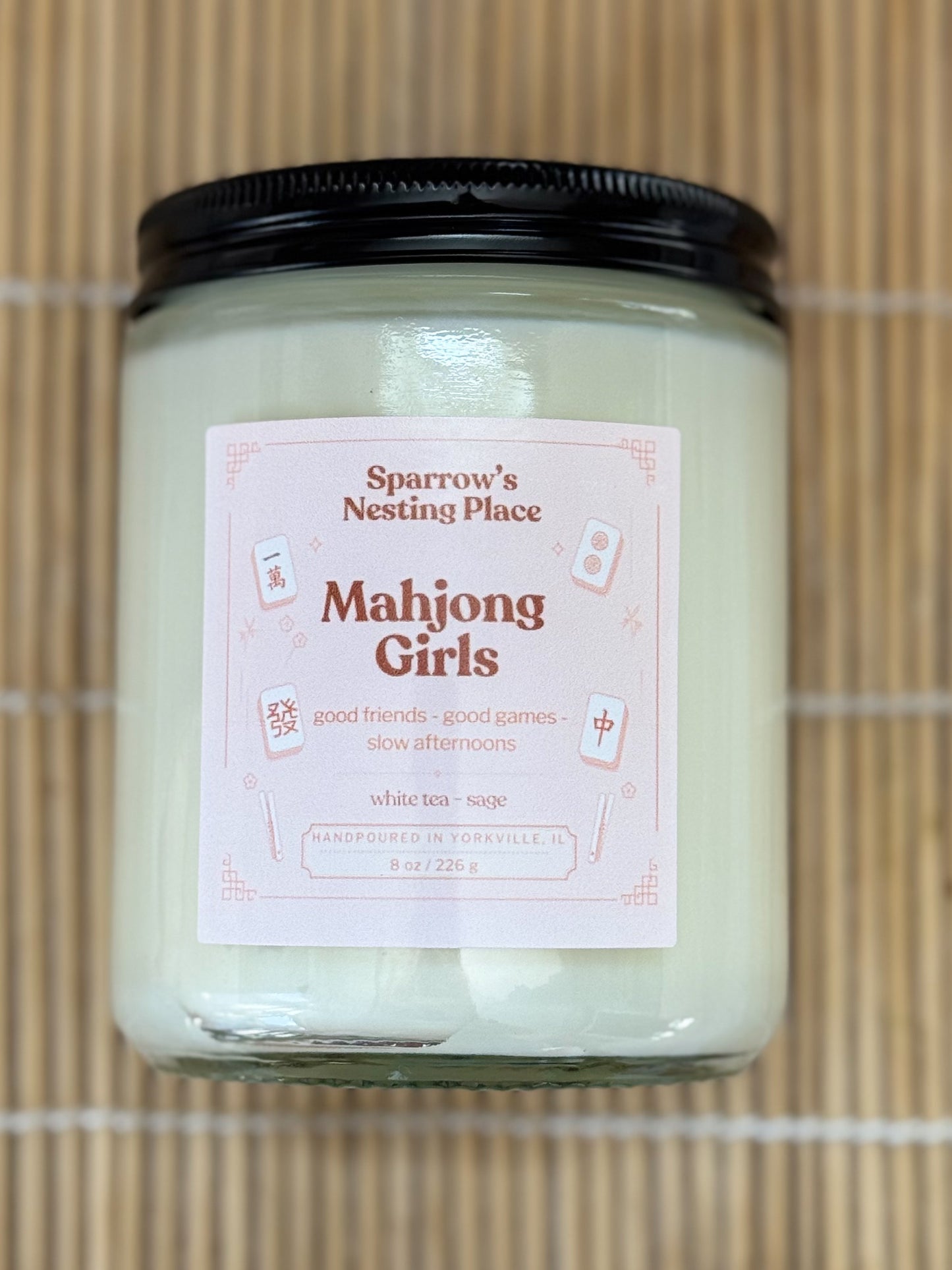 Mahjong Girls Candle | White Tea + Sage