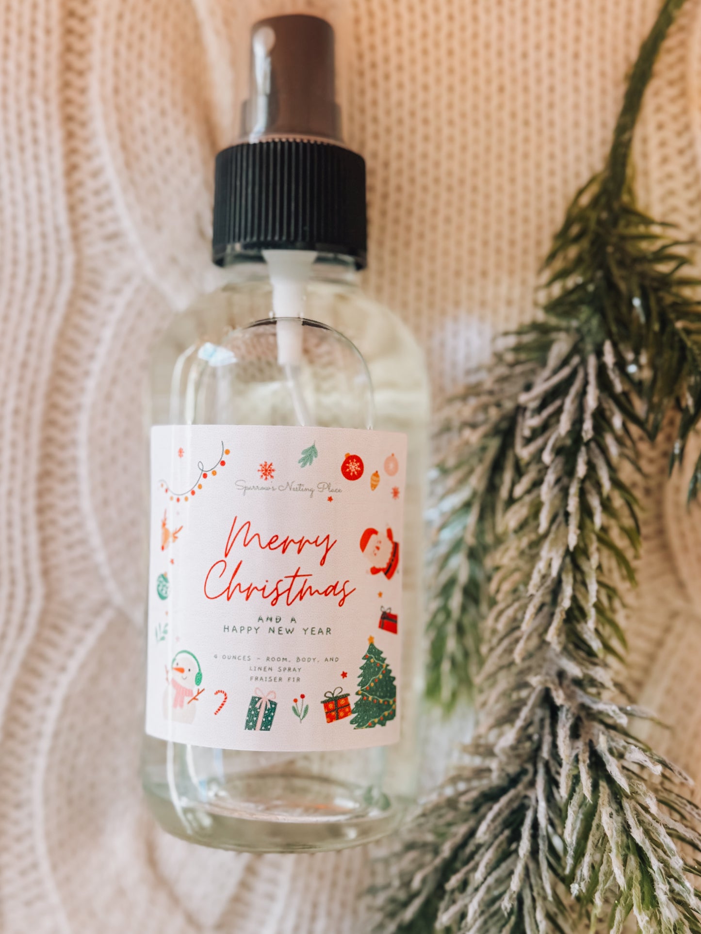 Christmas Room, Body, and Linen Sprays – 4 oz | Non-Toxic