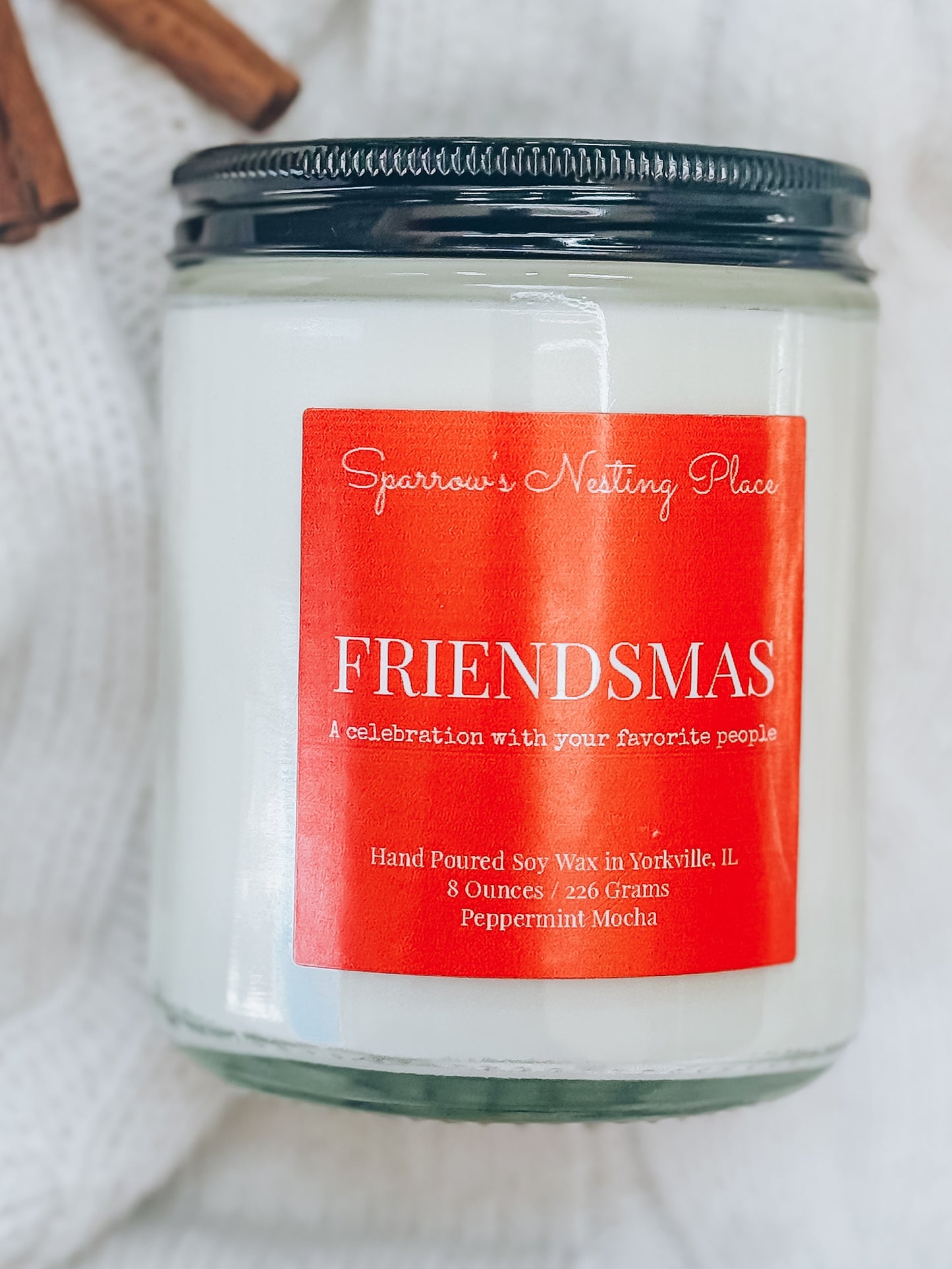 Christmas Non-Toxic Soy Candles – 8 oz | 50-Hour Burn Time