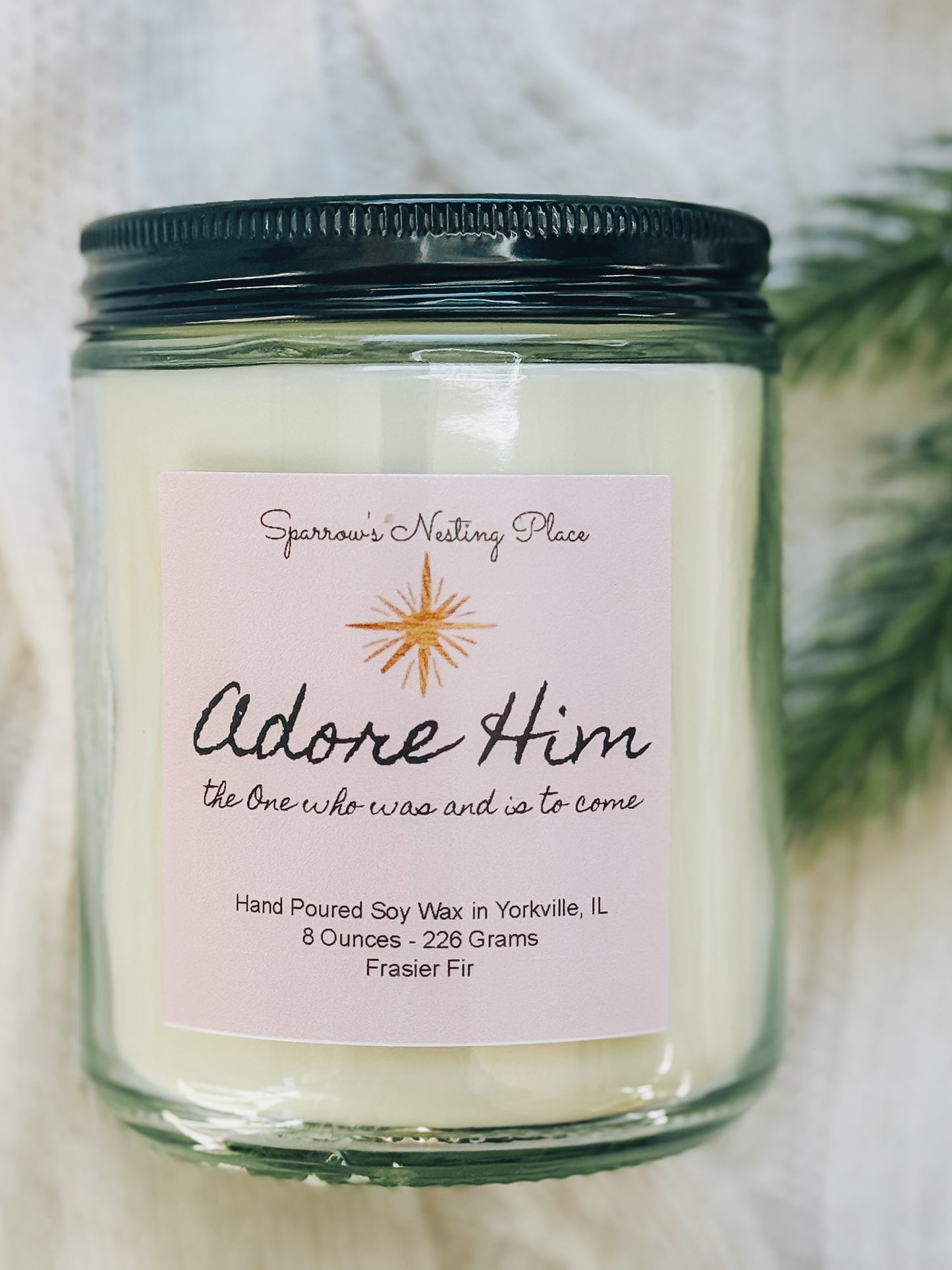 Christmas Non-Toxic Soy Candles – 8 oz | 50-Hour Burn Time