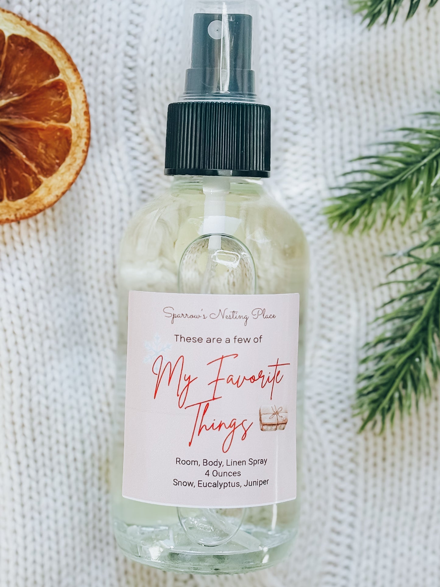 Christmas Room, Body, and Linen Sprays – 4 oz | Non-Toxic