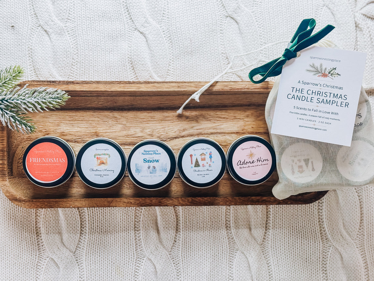 A Sparrow’s Christmas Candle Sampler | 5 Mini Christmas Candles