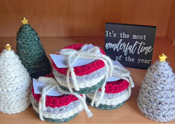 Hand-Knit Candle Coasters – A Sparrow’s Nesting Place x Ali Knits Collaboration